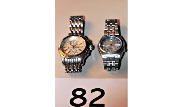 2 div horloges SEIKO 7525 en 080812, werking niet gekend, met  gebruikssporen